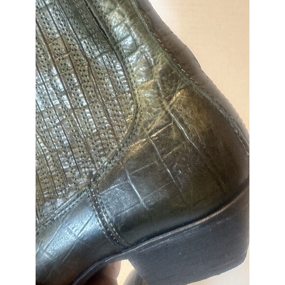 New FRYE SACHA CHELSEA Boots Green Leather Women's Size 9 B - Picture 7 of 11